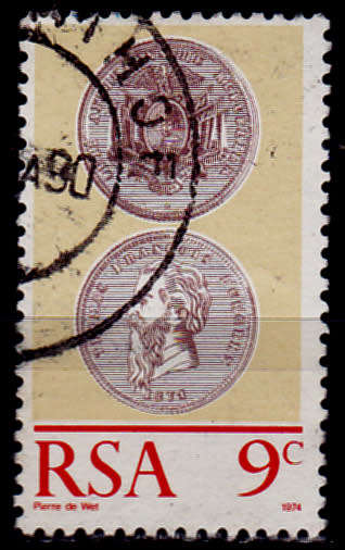 RSA 1974, 6 April. 100th ANNIV OF BURGERSPOND, single, UH, CV R 2.50, view scans.
