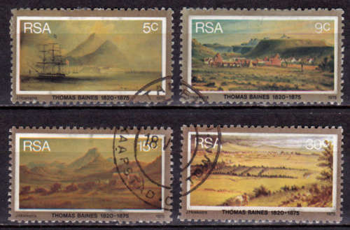 RSA 1975, 18 June. 100th ANNIV DEATH THOMAS BAINES, set, UH, CV 11.00 view scans