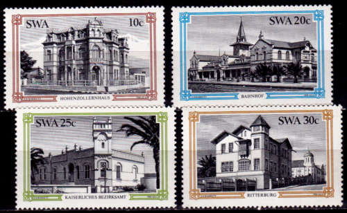 SWA 1984, 8 March. BUILDINGS of SWAKOPMUND, set, MNH, CV R 10.00 view scans