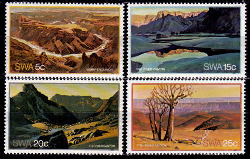 SWA 1981, 20 March. FISH RIVER CANYON, set, MNH, CV R 10.00 view scans