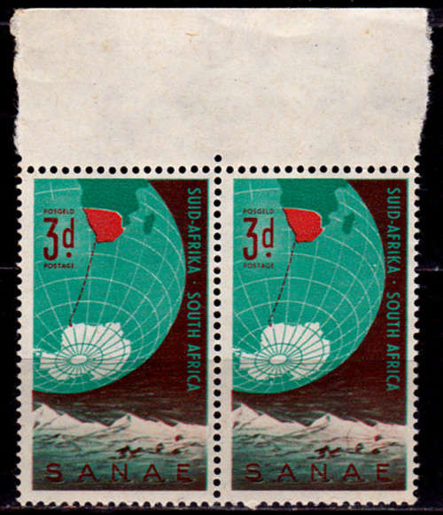 UNION OF SA 1959, 16 Nov. ANTARCTIC EXPEDITION, single pair, MNH, CV R 6.00 view scans