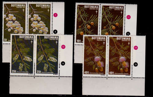 BOTSWANA 1980, 3 Nov. CHRISTMAS, set pairs, MNH, CV +/-R 75.00 view scans