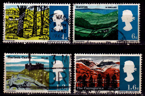 ENGLAND 1966, 2 May. LANDSCAPES, set, UH, CV +/-R 20.00 view scans