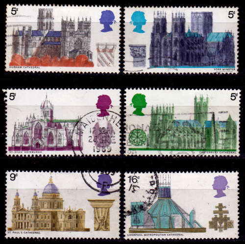ENGLAND 1969, 28 May. BRITISH CATHEDRALS, set, UH, CV +/-R 30.00 view scans