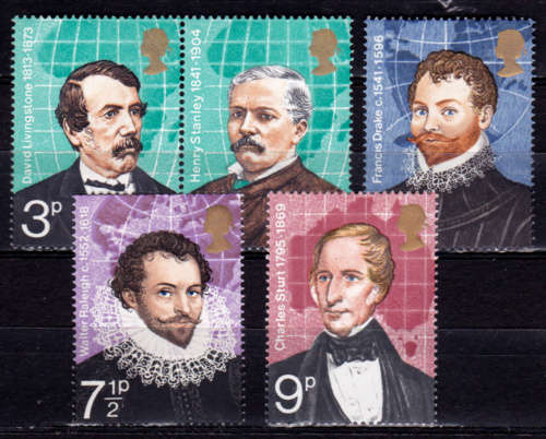 ENGLAND 1973, 18 April. BRITISH EXPLORERS, set, MNH, CV +/-R 45.00 view scans