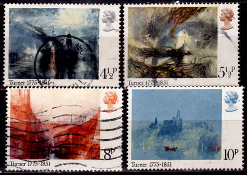 ENGLAND 1975, 19 Feb. 200th ANNIV BIRTH JMW TURNER, set, UH, CV +/-R 20.00 view scans