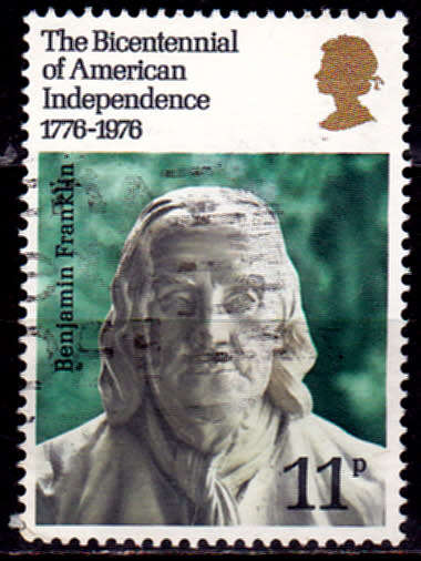 ENGLAND 1976, 2 June. 200th ANNIV INDEPENDENCE AMERICA, single, UNH, CV +/-R 10.00 view scans