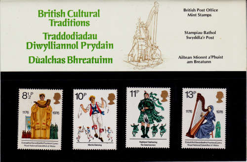 ENGLAND 1976, 4 Aug. BRITISH CULTURAL TRADITIONS, set, MNH, CV +/-R 50.00 view scans