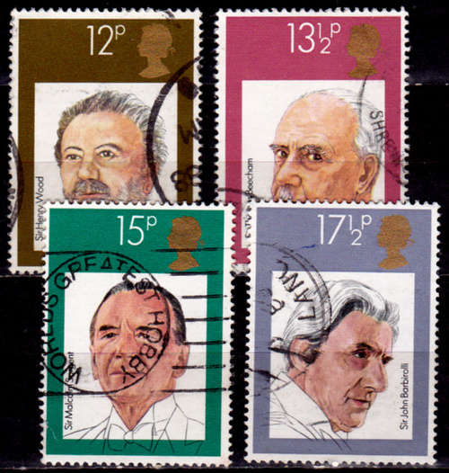 ENGLAND 1980, 10 Sept. BRITISH CONDUCTORS, set, UNH, CV +/-R 30.00 view scans