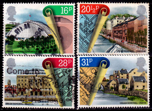 ENGLAND 1984, 10 April. URBAN RENEWAL PROJECTS AND PLANS, set, UH, CV +/-R 55.00 view scans