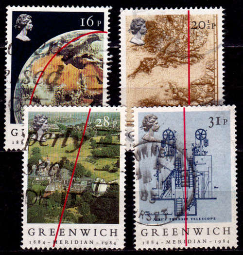 ENGLAND 1984, 26 June. 100th ANNIV GREENWICH MERIDIAN, set, UH, CV +/-R 55.00 view scans