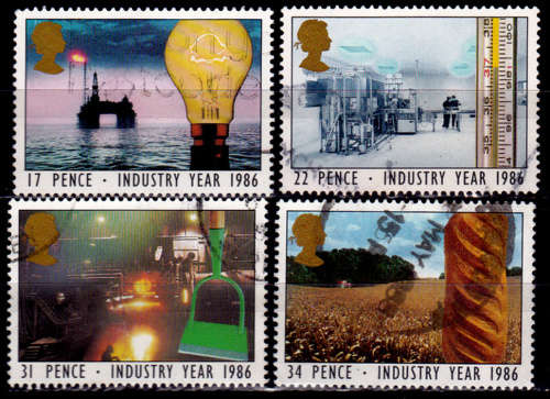 ENGLAND 1986, 14 Jan. INDUSTRY YEAR, set, UH, CV +/-R 55.00 view scans