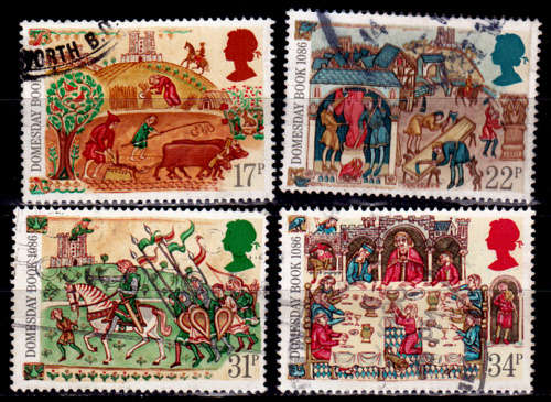 ENGLAND 1986, 17 June. 900th ANNIV DOMESDAY BOOK, set, UH, CV +/-R 65.00 view scans