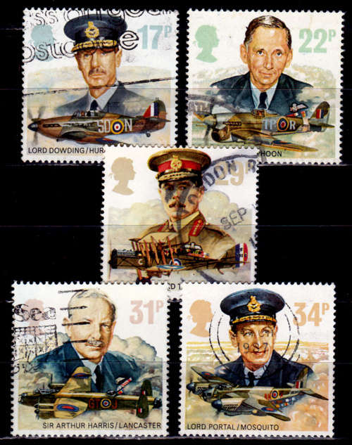 ENGLAND 1986, 16 Sept. 50th ANNIV ROYAL AIR FORCE, set, UH, CV +/-R 85.00 view scans