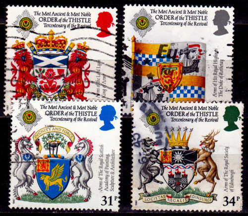 ENGLAND 1987, 21 July. 300th ANNIV REVIVAL of THISTLE, set, UH, CV +/-R 60.00, view scan.