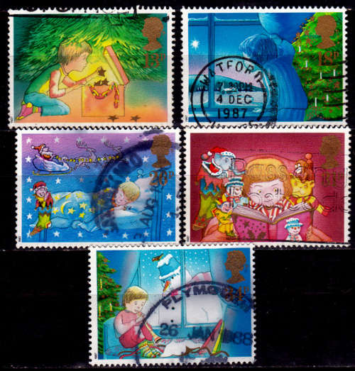 ENGLAND 1987, 17 Nov. CHRISTMAS STAMPS, set, UH, CV +/-R 70.00, view scan.