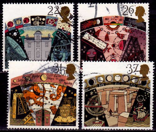 ENGLAND 1990, 16 Oct. ASTRONOMY, set, UH, CV +/-R 60.00, view scan.