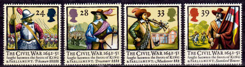 ENGLAND 1992, 16 June. 350th ANNIV ENGLISH CIVIL WAR, set, MNH, CV +/-R 60.00 view scans