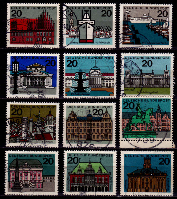 GERMANY 1964 - 1965, GERMAN CITIES, set, UH, CV +/-R 60.00 view scans