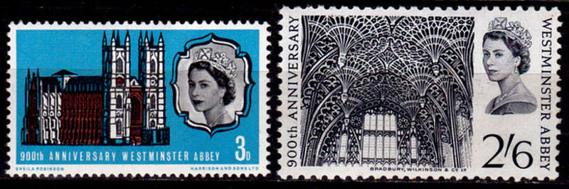 ENGLAND 1966, 28 Feb. 900th ANNIV WESTMINSTER ABBEY, set, MNH, CV +/-R 15.00 view scans