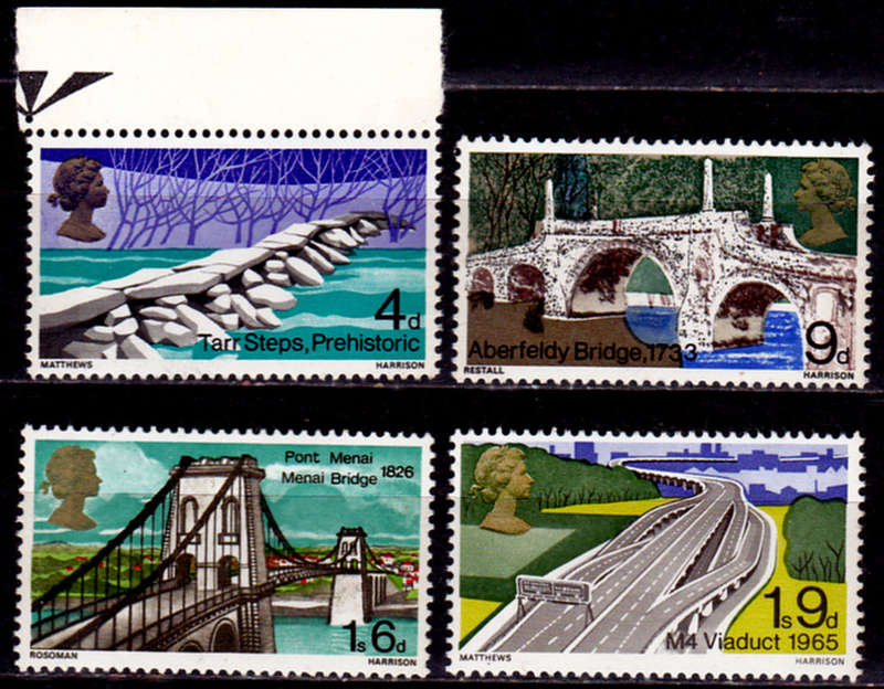 ENGLAND 1968, 29 April. BRIDGES, set, MNH, CV +/-R 20.00 view scans
