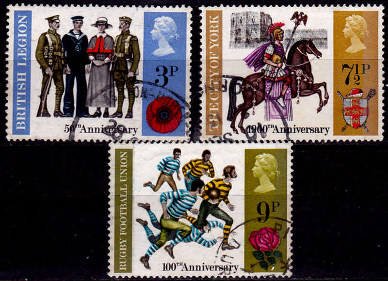 ENGLAND 1971, 25 Aug. ANNIVERSARIES, set, UH, CV +/-R 25.00 view scans