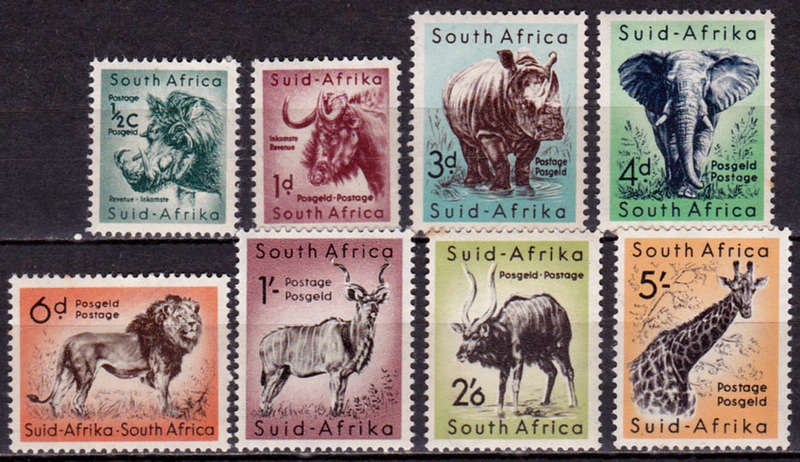 UNION OF SA 1959 - 1961. DEFINITIVE ISSUE, set, MH, CV R 905.00 view scans