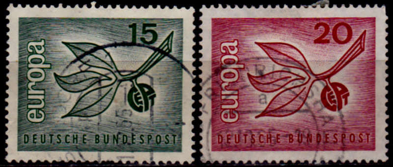 GERMANY 1965, 27 Sept. EUROPA STAMPS, set, UH, CV +/-R 10.00 view scans