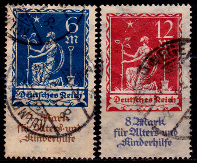 GERMANY 1922, 11 Dec. CHARITY STAMPS, UH, CV +/-R 1,060.00 view scans