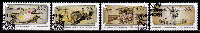 NAMIBIA 1992, 30 Jan. 21st ANNIV WINDHOEK CONSERVATOIRE, set, CTO, CV R ??, view scans