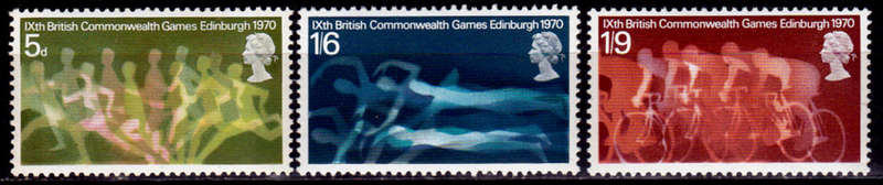 ENGLAND 1970, 15 July. 9th BRITISH COMMONWEALTH GAMES, set, MNH, CV +/-R 25.00 view scans