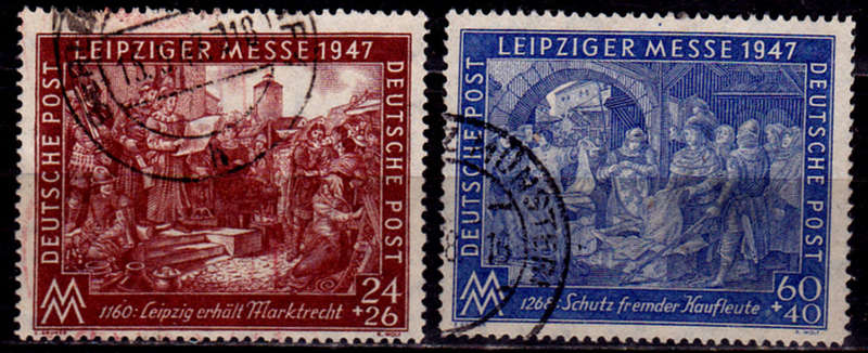 JOINT ALLIED OCC ZONE 1947, 5 March. LEIPZIG SPRING FAIR, set, UH, CV +/-R 65.00, view scans