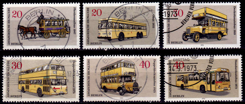 GERMANY BERLIN 1973, 30 April. MEANS OF TRANSPORT, set, UH, CV +/-R 65.00 view scans