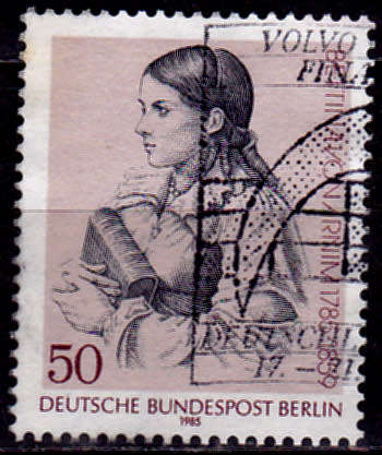 GERMANY BERLIN 1985, 21 Feb. 200th ANNIV BIRTH B VON ARNIM, single, UH, CV +/-R 20.00 view scans