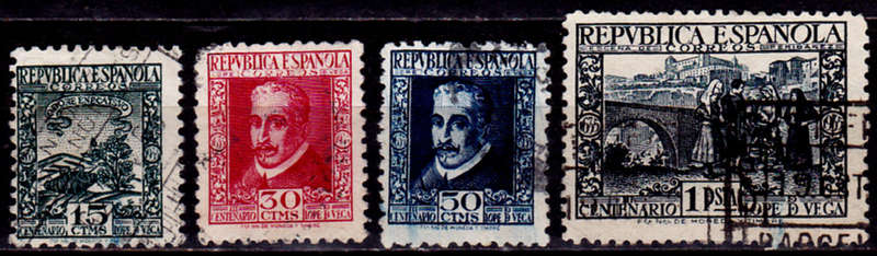 SPAIN 1935, 10 Aug. 200th ANNIV DEATH LOPE DE VEGA CARPIO, set, UH, CV +/- R 65.00, view scans