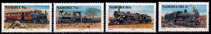 NAMIBIA 1994, 5 August. STEAM LOCOMOTIVES set, MNH, CV R 25.50 view scans