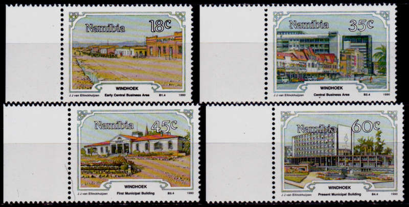 NAMIBIA 1990, 26 July. DEVELOPMENT OF WINDHOEK, set, MNH, CV R 10.50, view scans
