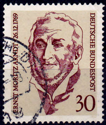GERMANY 1969, 13 Nov. 200th ANNIV BIRTH ERNST MORITZ ARNDT, single, UH, CV +/-R 5.00 view scans