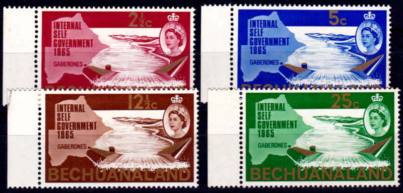 BECHUANALAND 1965, 1 March. INTERNAL SELF-GOVERNMENT, set, MH, CV R 50.00 view scans
