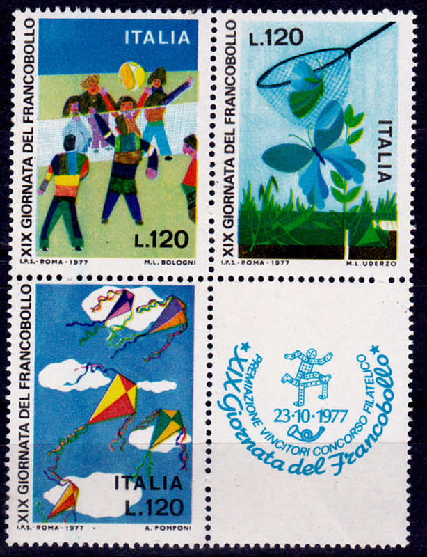 ITALY 1977, 23 Oct. STAMP DAY, minisheet + label, MNH, CV +/-R 30.00 view scans