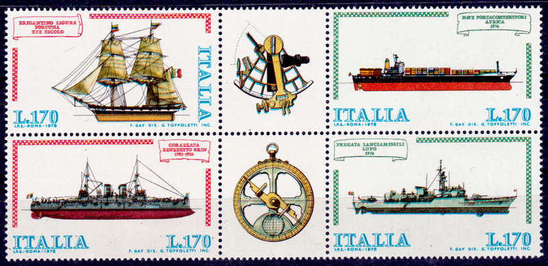 ITALY 1978, 8 May. SHIPS, set - block, MNH, CV +/-R 40.00 view scans