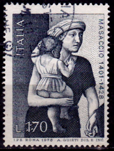 ITALY 1978, 18 Oct. 550th ANNIV DEATH OF MASACCIO, single, UH, CV +/-R 5.00 view scans
