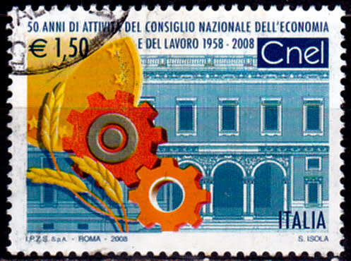 ITALY 2008, 20 Feb. 50 YEARS ACTIVITY OF NCEL, single, UH, CV +/-R 40.00 view scans