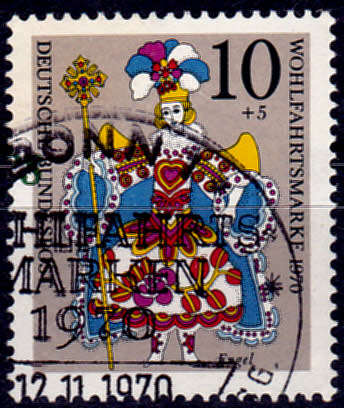 GERMANY 1970, 12 Nov. CHRISTMAS STAMP, single, UH, CV+/- R 10.00 view scans