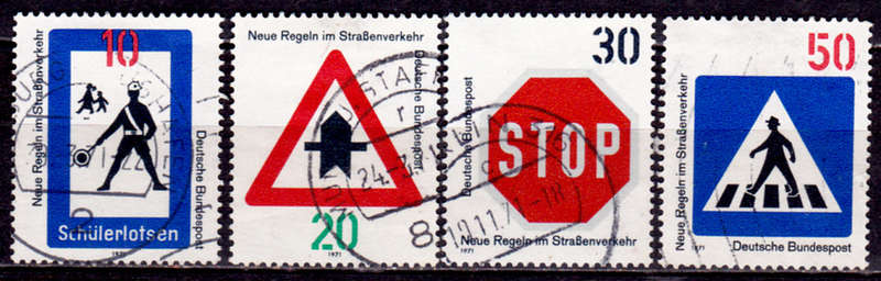 GERMANY 1971, 18 Feb. NEW TRAFFIC REGULATIONS, set, UH, CV+/- R 25.00 view scans