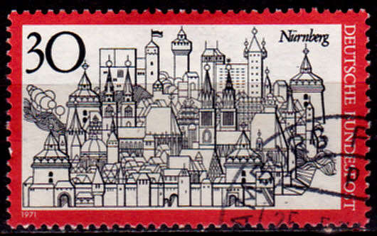 GERMANY 1971, 21 May. THE TOWN NUREMBERG, single, UH, CV+/- R 5.00 view scans
