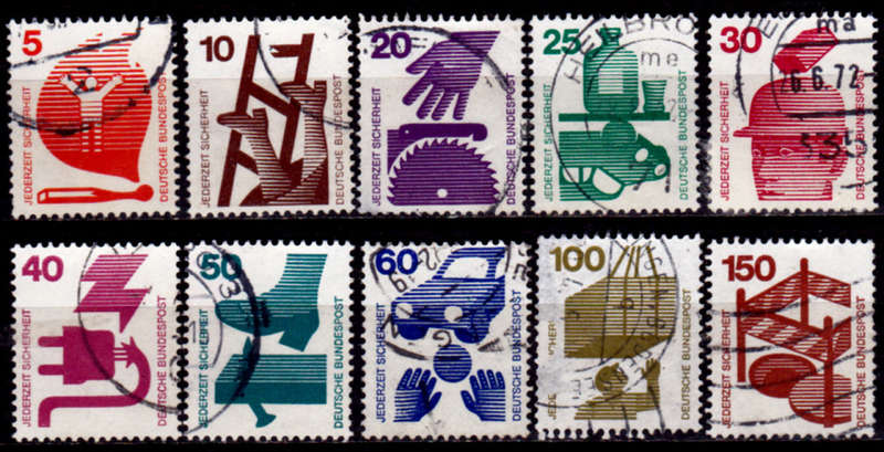 GERMANY 1971, 10 Sept. INFO ABOUT ACCIDENTS, set, UH, CV+/- R 70.00 view scans