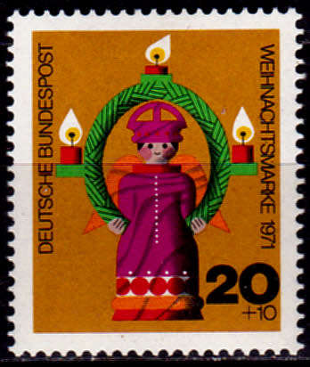 GERMANY 1971, 11 Nov. CHRISTMAS STAMPS, single, MH, CV+/- R 10.00 view scans