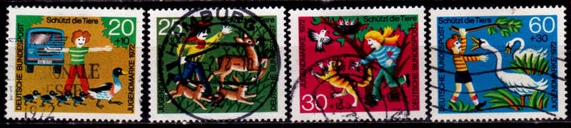 GERMANY 1972, 4 Feb. YOUTH HOSTEL - ANIMAL PROTECTION, set, UH, CV+/- R 65.00 view scans
