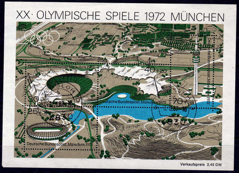 GERMANY 1972, 5 June. OLYMPIC GAMES - MUNICH, m/sheet, UH, CV+/- R 75.00 view scans